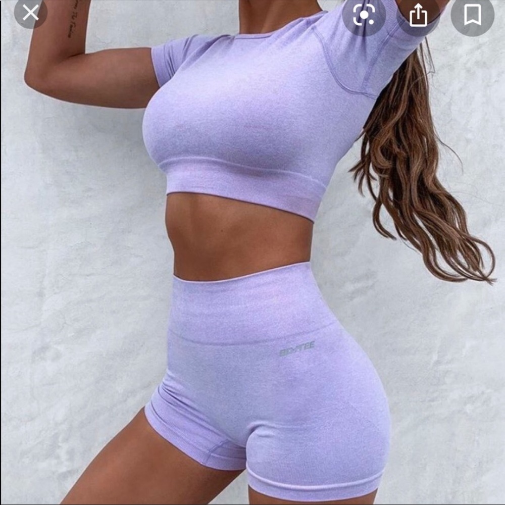 Bo+Tee Purple Workout Top